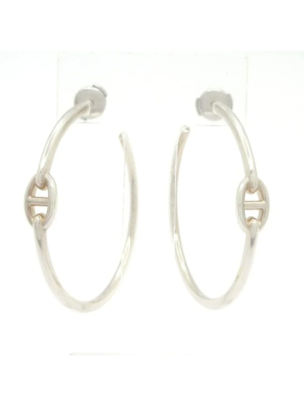 Hermes Earrings Chaine D'ancre GM Silver Hoop 2025.9 Purchase